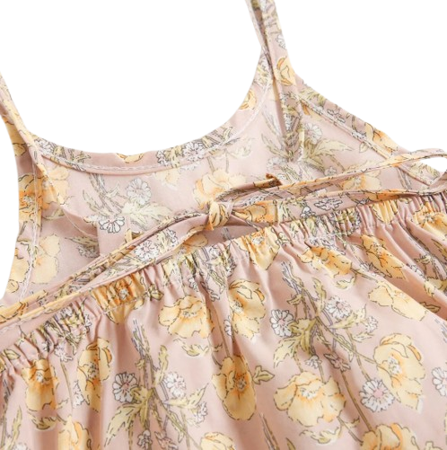 The Ivy - Baby Girl Floral Romper with Headband Cotton Summer Jumpsuit Outfit