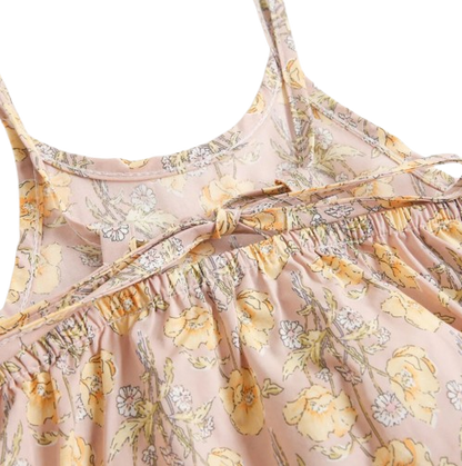 The Ivy - Baby Girl Floral Romper with Headband Cotton Summer Jumpsuit Outfit