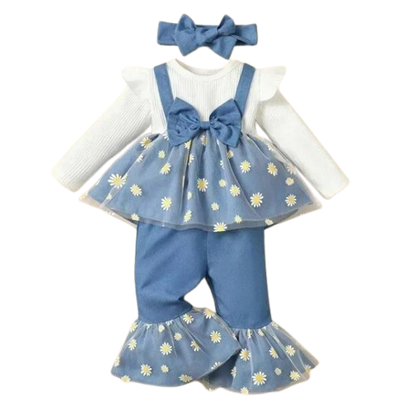 The Merill - Blue Polka Dot Casual Trouser Set