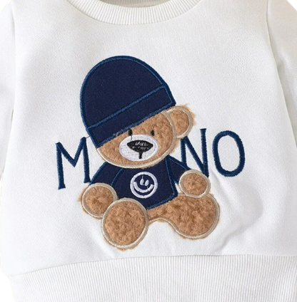 The Riley - Terno Bear Long Sleeve Tee & Navy Pants