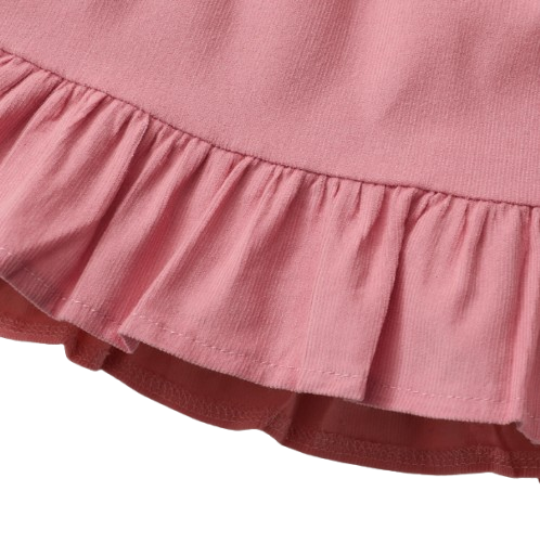 The Milan - Baby Pink Dress Short Sleeve + Floral Bodysuit + Suspender Skirt + Headband