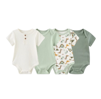 The Avery - 4pcs Unisex Rompers/ Onesies - Green Set
