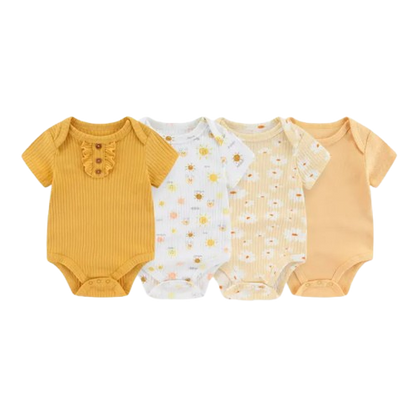The Avery - 4pcs Unisex Rompers/ Onesies - Yellow Set