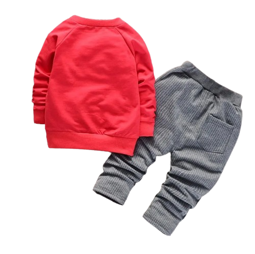 The Theodore - 2pcs Baby Boy Solid Large Pocket Tops + Pants