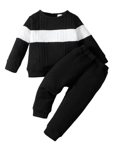 The Adriel - Baby Boy Colour Block Hoodie + Pants