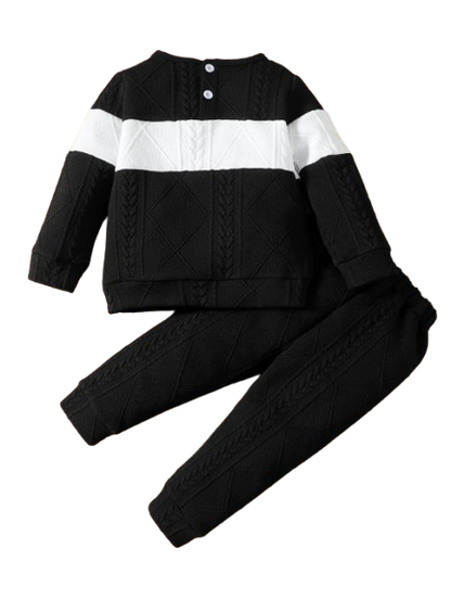 The Adriel - Baby Boy Colour Block Hoodie + Pants