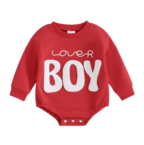 The Brayden - Baby Boy Lover Print Romper