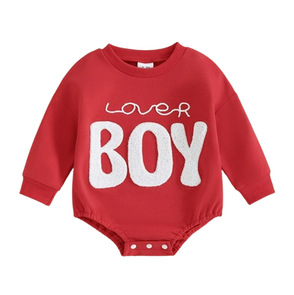 The Brayden - Baby Boy Lover Print Romper