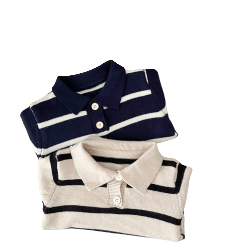 The Blakely - Baby Girl Stripe Snapback Long Sleeve Tops