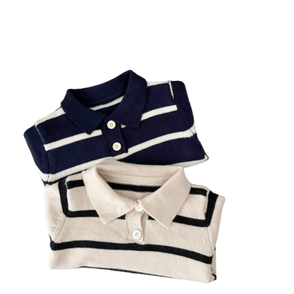 The Blakely - Baby Girl Stripe Snapback Long Sleeve Tops