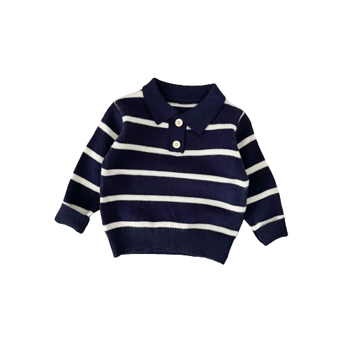 The Blakely - Baby Girl Stripe Snapback Long Sleeve Tops