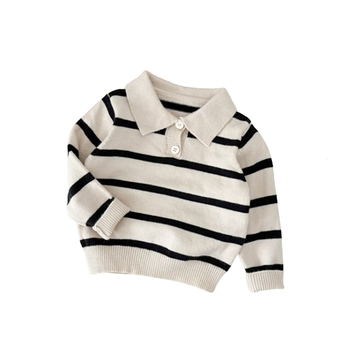 The Blakely - Baby Girl Stripe Snapback Long Sleeve Tops