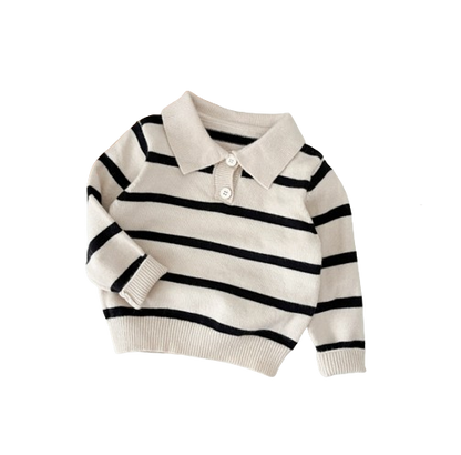 The Blakely - Baby Girl Stripe Snapback Long Sleeve Tops