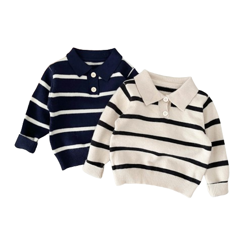 The Blakely - Baby Girl Stripe Snapback Long Sleeve Tops