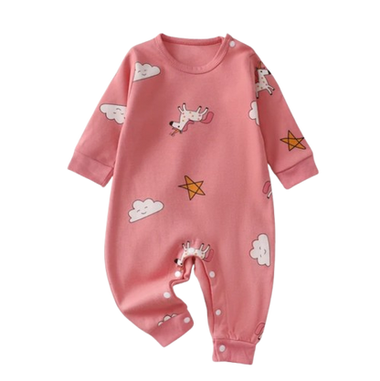 The Axel - Newborn Baby 100% Cotton Romper Long Sleeve Soft Spring Autumn Outfit