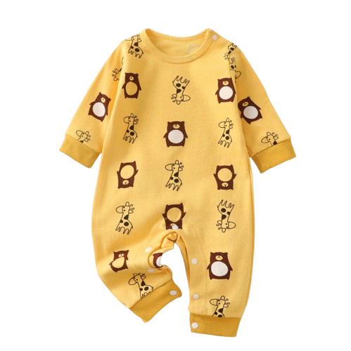 The Axel - Baby Unisex Cute Animal Print Crawling Outfit