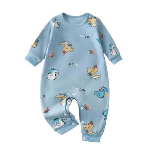 The Axel - Newborn Baby 100% Cotton Romper Long Sleeve Soft Spring Autumn Outfit