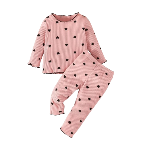 The Teagan - Baby Girl White Cherry Print Pajamas Set
