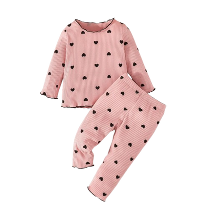 The Teagan - Baby Girl White Cherry Print Pajamas Set
