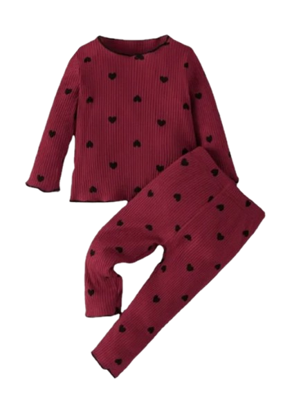 The Teagan - Baby Girl White Cherry Print Pajamas Set