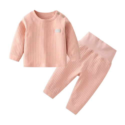 The Adriana - Baby Girl Solid Colour Thermal Pajama Sets