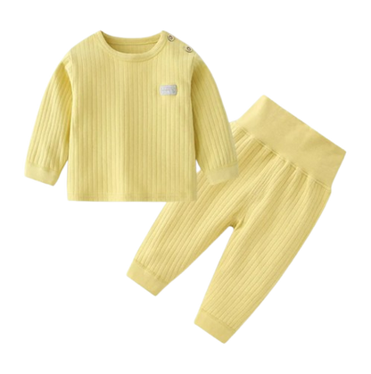 The Adriana - Baby Girl Solid Colour Thermal Pajama Sets