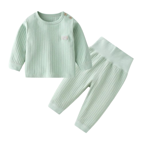 The Adriana - Baby Girl Solid Colour Thermal Pajama Sets