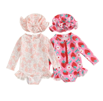 The Adelaide - Baby Girl Long Sleeve Beachwear