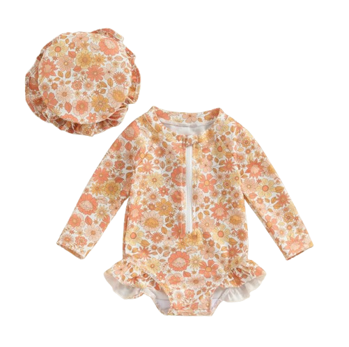 The Adelaide - Baby Girl Long Sleeve Beachwear