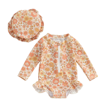 The Adelaide - Baby Girl Long Sleeve Beachwear