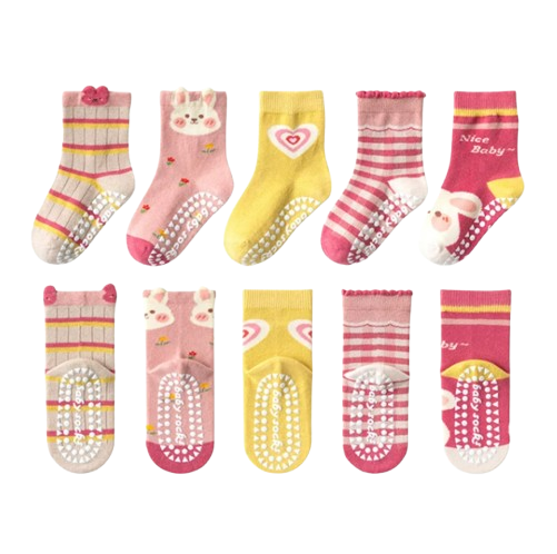 The Ace - Baby Unisex 5pairs Non-slip Floor Socks