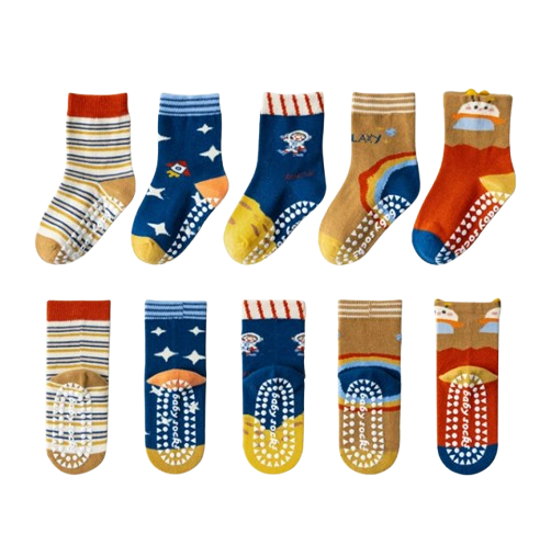 The Ace - Baby Unisex 5pairs Non-slip Floor Socks