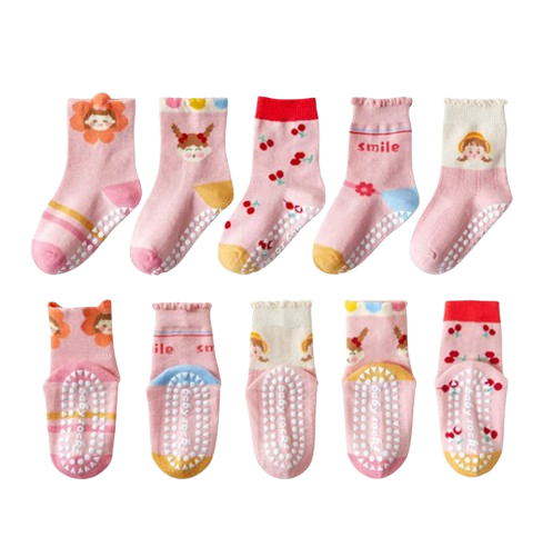 The Ace - Baby Unisex 5pairs Non-slip Floor Socks