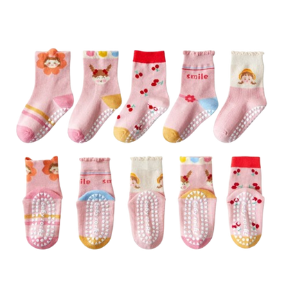 The Ace - Baby Unisex 5pairs Non-slip Floor Socks