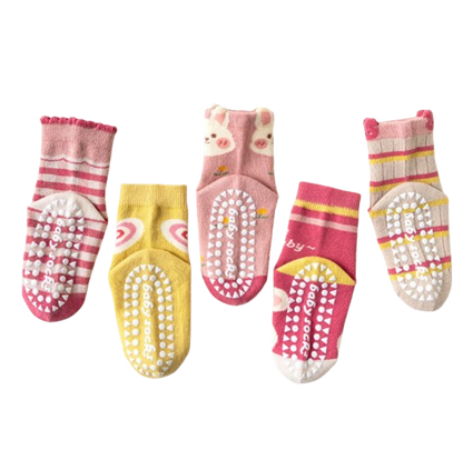 The Ace - Baby Unisex 5pairs Non-slip Floor Socks