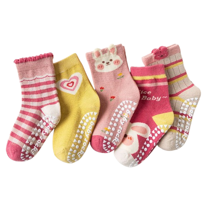 The Ace - Baby Unisex 5pairs Non-slip Floor Socks