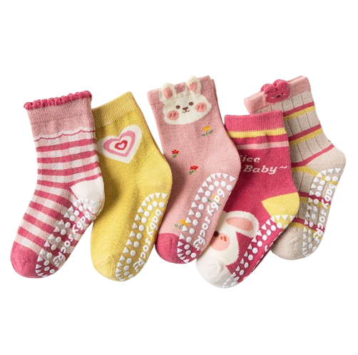 The Ace - Baby Unisex 5pairs Non-slip Floor Socks