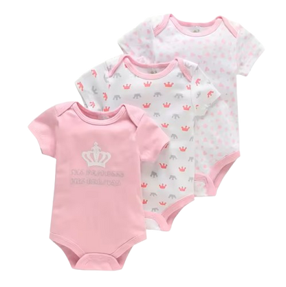 The Bella - Baby Unisex 3pcs Cartoon Print Rompers