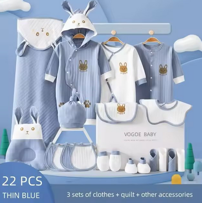 The Carey - Newborn Baby Unisex Blue Gift Set