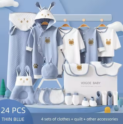 The Carey - Newborn Baby Unisex Blue Gift Set