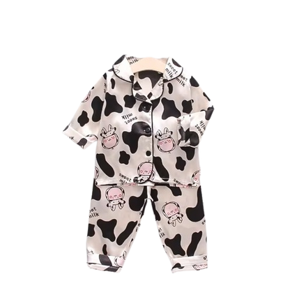 The Jodie - Baby Unisex Cute Print Pajamas Set - Cow Print