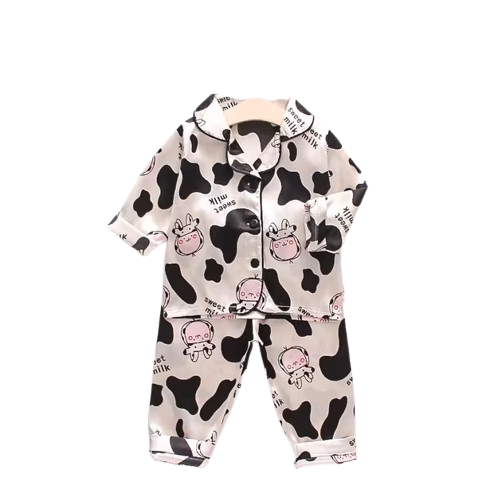 The Jodie - Baby Unisex Cute Print Pajamas Set - Cow Print