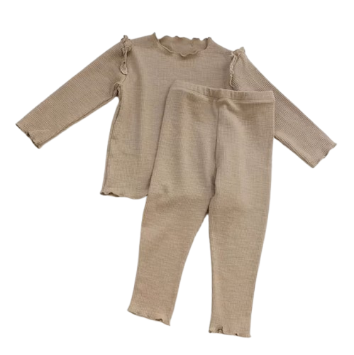 The Alitzel - Baby Unisex Brown Pajamas Set