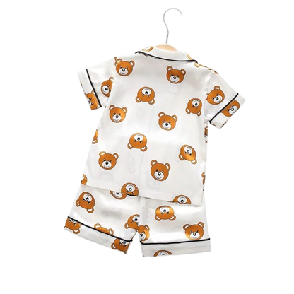 The Michel - Baby Unisex Cute Print Pajamas Set - Beige