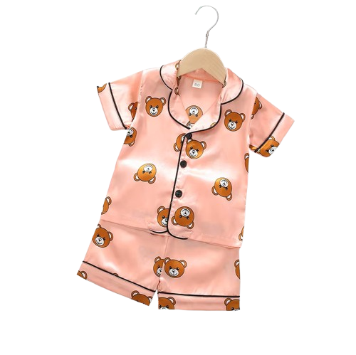 The Michel - Baby Unisex Cute Print Pajamas Set - Pink