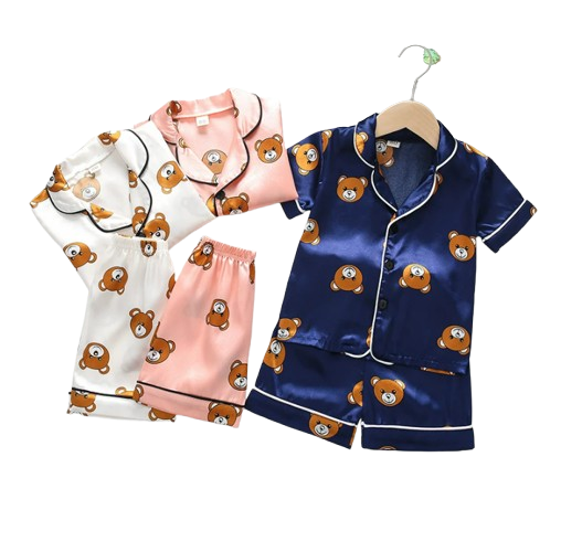 The Michel - Baby Unisex Cute Print Pajamas Set - Beige