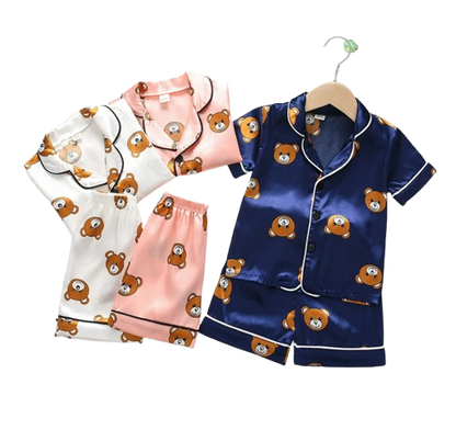 The Michel - Baby Unisex Cute Print Pajamas Set - Beige