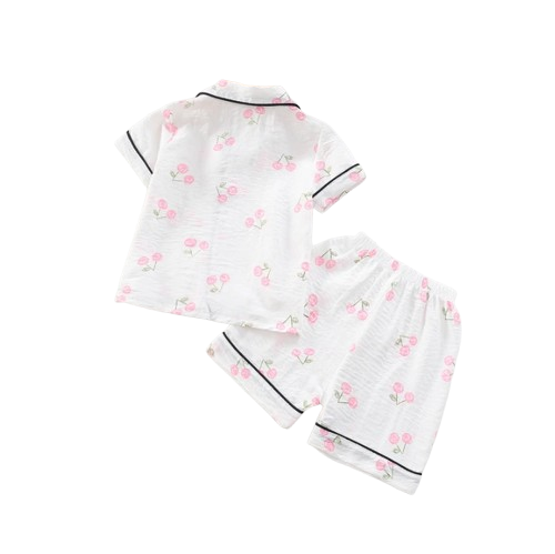 The Adhara - Baby Unisex Cute Print Pajamas Set - Cherry Print