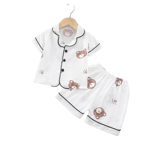 The Adhara - Baby Unisex Cute Print Pajamas Set - Bear Print