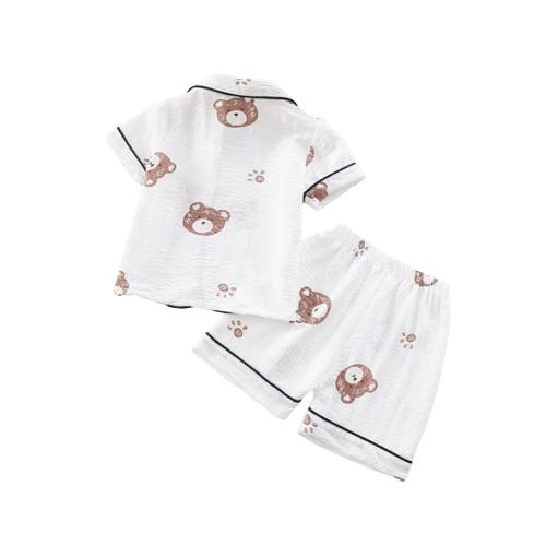 The Adhara - Baby Unisex Cute Print Pajamas Set - Bear Print